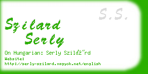 szilard serly business card